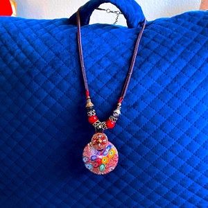 Multicolor Glass Pendant Necklace